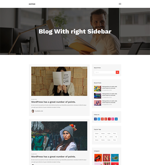 Dipper Minimal Portfolio Template